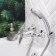 Shower mixer BOOU B8282-4A, shower set, 40 mm cartridge, brass, chrome