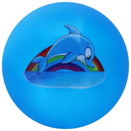 Children's ball zabiaka "dolphin", d = 22 cm, 60 g, blue color-5
