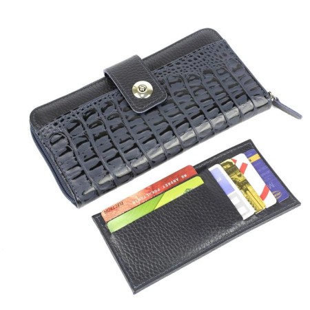 Wallet, magnet, 12 pockets, 1 department/chalk., N/k blue kayman/Blue Fleeter-2