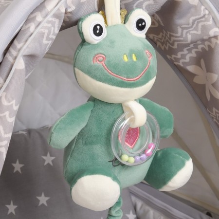 Musical Suspension “Frog”, groovy, with a rattle, on a crib, stroller, crumb me-3