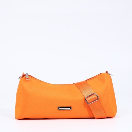 Cross-Bodi Bag on a zipper, Orange color-1
