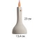 Lauda lamp E27 40W gray 11x13x33-183 cm