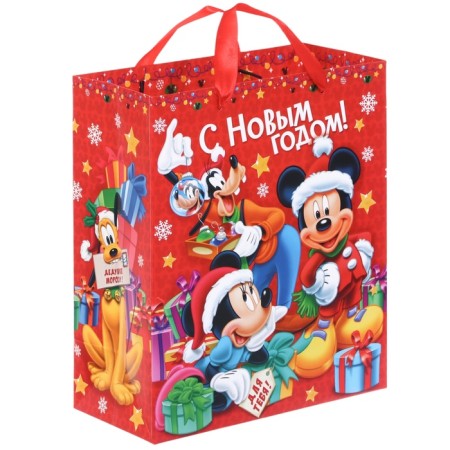 New Year. Gift package, 23x27x8 cm, packaging, Mickey Mouse-3