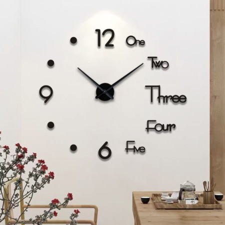 Walls Wall Interior, 3D "Aba", silent, sticker, large, D-70 cm-5