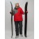 Ski suit female, size 58, red color