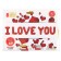 Foil ball 16 "I love you", capital letters, gold color