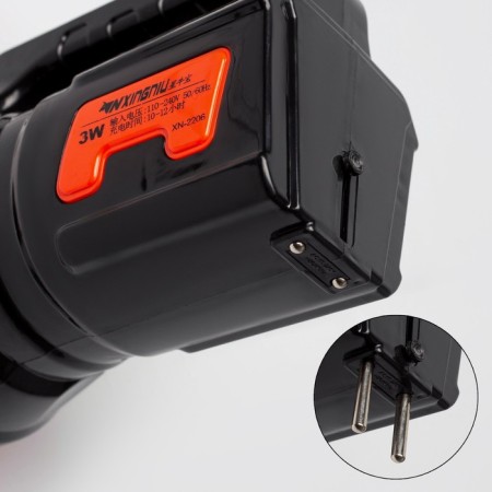 Flight battery flashlight, 3 watts, 1200 mAh, LED, 10.5 x 18.5 cm-4