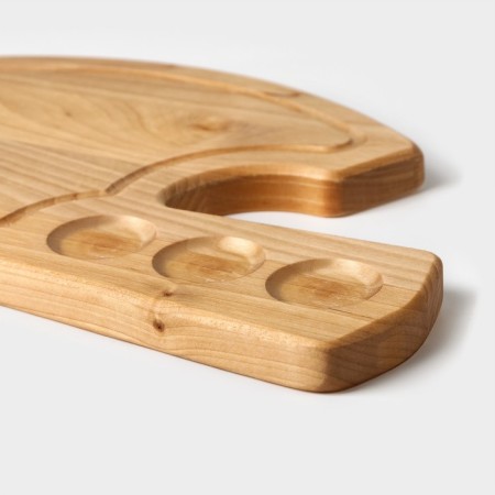 Defense board for feeding and serving Adelica "ax", 30 × 21 × 1.8 cm, array of birch-5