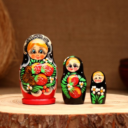 Nesting doll 3x-doll, "Laura Beauty", 10-11 cm