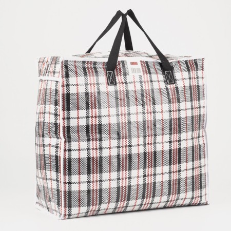 Lightning bag on a zipper, 38 liters, white/black color