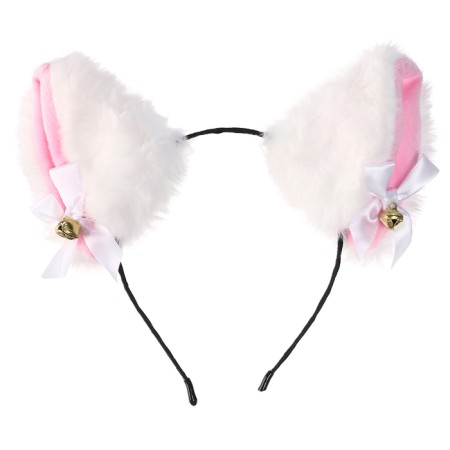 Carnival rim "anime ears", white color