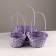 A set of baskets of 3 pcs, d21x10xh36cm, lilac, bamboo