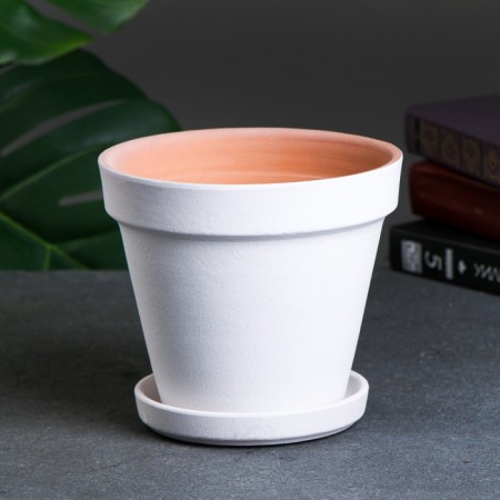 Pot floral white, h13, d15, 1.2l