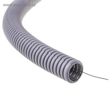 Труба гофрированная Luazon Lighting, d=20 мм, 100 м, ПВХ, с зондом, легкая