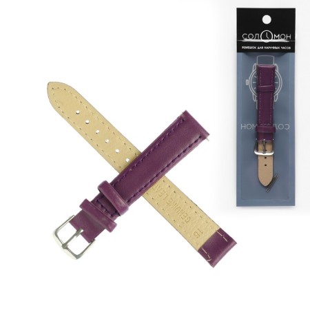 Solomon watch strap, 16 mm, genuine leather, L-20 cm, lilac