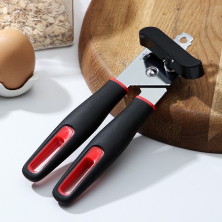 Knife of the canned share digm, 21 cm, stainless steel, black color, red-1