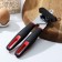 Knife of the canned share digm, 21 cm, stainless steel, black color, red