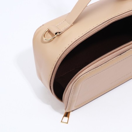 Cross-Bodi Bag on a zipper, beige color-6