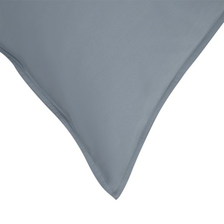 A set of two pillowcases from a jeans-blue satin with a brawing effect from the Essential collection-2