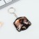 Key keychain wooden "Gemini", 4.5 x 6 cm