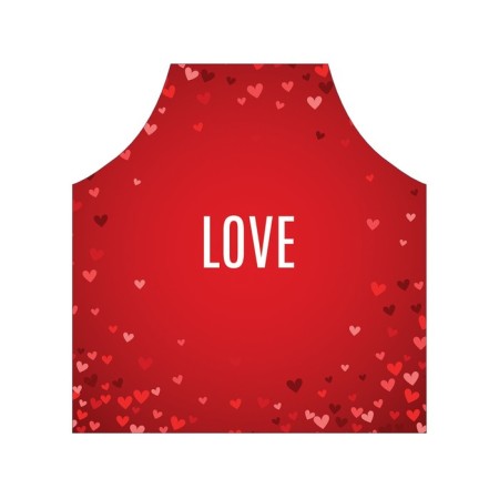 Apron of a kitchen with a photo print "Love", adjustable, size OS-2