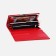 Women's wallet on magnets, red color