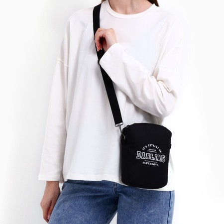 Bag "Darling", 15*3*20, lightning department, belt long, black-2