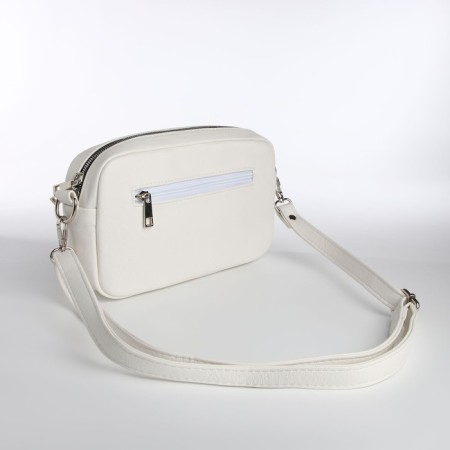 Women's bag over the shoulder Textura, small size, white color-2