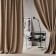 A set of curtains with a sequer of selection, size 2x150x270 cm, color is light brown