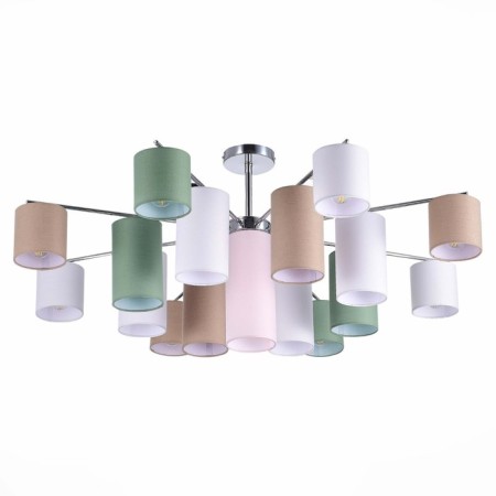 Ceiling EVOLUCE lamp. Sle300602-17. Essenza. 17x40 watts, E14, 107x107x46 cm, chromium color-3