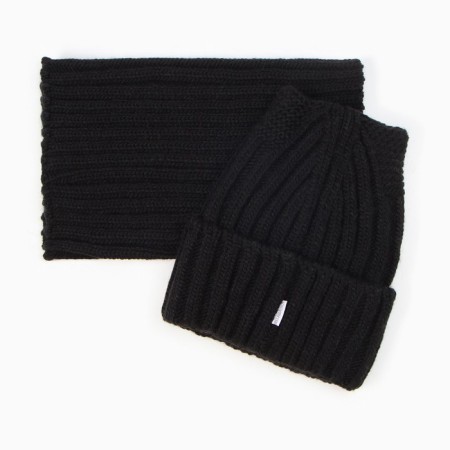 Kit for children (hat, snood), black color, size 52-54-3