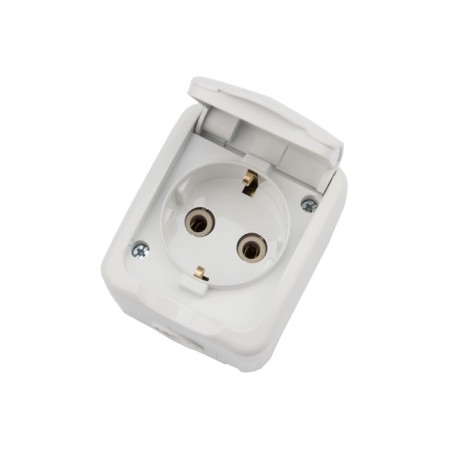 Single (ceramics) Mini OG IP54, with grounding, o/y, white kranz-2