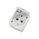 Single (ceramics) Mini OG IP54, with grounding, o/y, white kranz