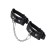The fetters of mini Pecado BDSM, with rounded corners, genuine leather, black