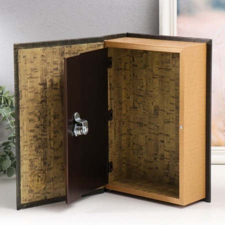 Safe-book wood to the leatherette "Flowering" 27x18x7 cm-3