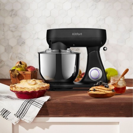 All-metal planetary mixer KitFort KT-3076, 1800 W, 6 l, 6 + pulse mode, 3 nozzles, cord 1 m-1