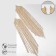 Hanging earrings with rhinestones "waterfall" rhombus, white color in gold, 17 cm