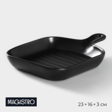 A dish of heat-resistant ceramics for feeding Magistro 