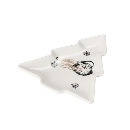 Serving share "Santa Claus and Deer", 23 × 20.2 × 2.2 cm, white color-1