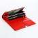 Women's wallet on magnets, red color