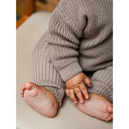 Knitted Children's Pure Love Buddy, height 74 cm, brown color-6