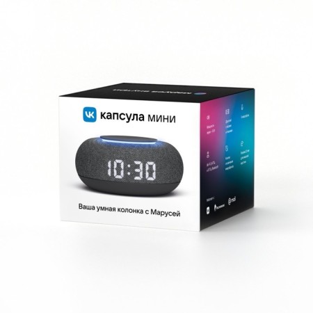 Smart column VK capsule mini (MRC02BK), voice assistant Maroussia, 5W, Wi-Fi, BT4.2, black-13