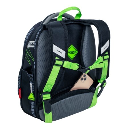 School backpack by Ergon. Spray Across 194 37*28*12 Mal + Pen, Cher/Zele 24-194-5-3