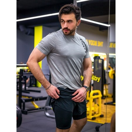 Sports T -shirt Male ISee, size 46, color gray-4