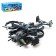 The “fighter” helicopter, works from batteries, light and sound, black color