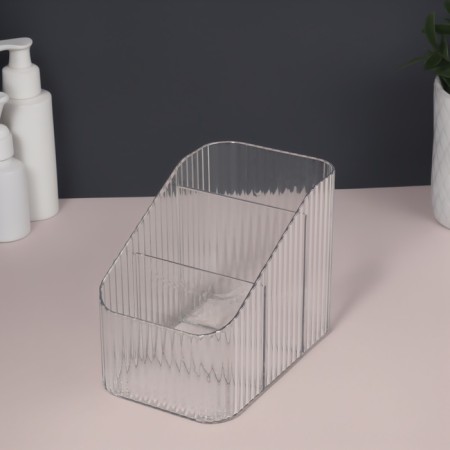 Organizer for storage "Cristal", 3 sections, 15 × 11 × 9 cm, color transparent color-3