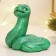 Figure "Snake Dasha" green metallic, 5x6x4cm
