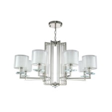 Crystal Lux, Nicolas 3400/308, E14, 8x60 W, 51.3x86x86 cm, Nickel color