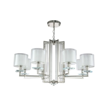 Crystal Lux, Nicolas 3400/308, E14, 8x60 W, 51.3x86x86 cm, Nickel color