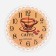 Wall clock, series: kitchen, "espresso", discrete move, d-23.5 cm